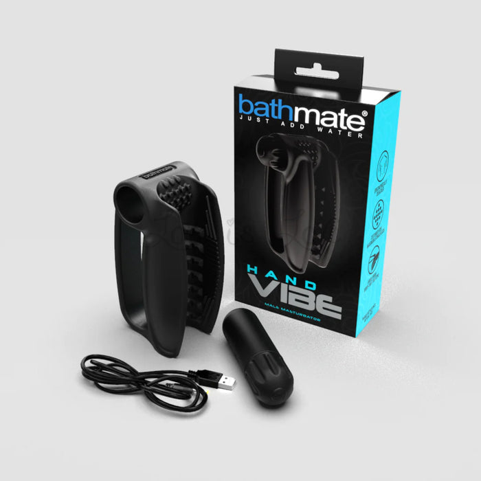 Bathmate Hand Vibe Silicone Male Masturbator (10 Settings) [Authorized Dealer]