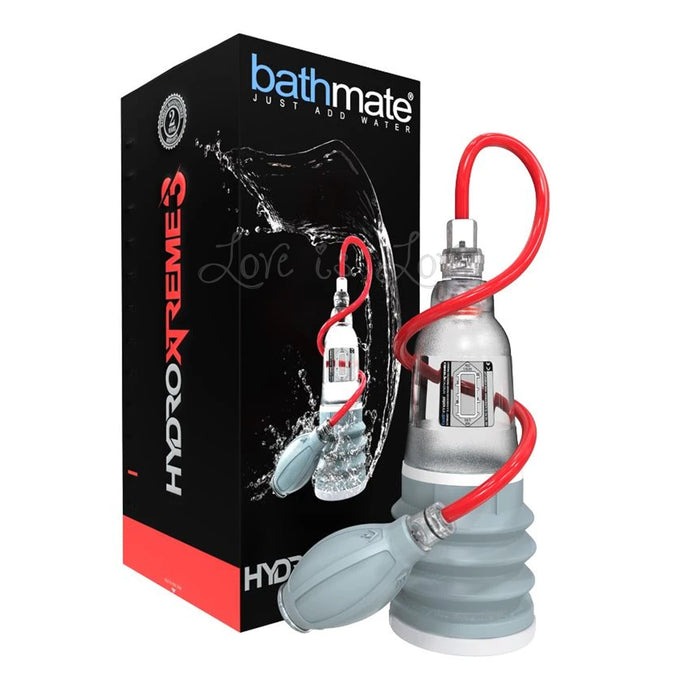 Bathmate HydroXtreme3 Penis Pump Clear [Authorized Dealer] (FREE Pump Timer)
