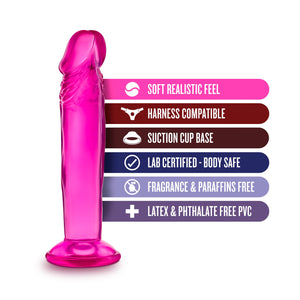 Blush Novelties B Yours Sweet N' Small 6 Inch Dildo Pink or Purple  Buy in Singapore LoveisLove U4Ria 