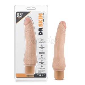 Blush Novelties Dr. Skin Cock Vibe 7 - 8.5 Inch Vibrating Cock Beige Buy in Singapore LoveisLove U4Ria 