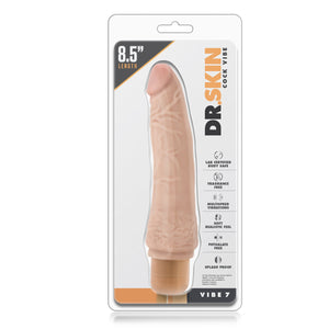 Blush Novelties Dr. Skin Cock Vibe 7 - 8.5 Inch Vibrating Cock Beige Buy in Singapore LoveisLove U4Ria 