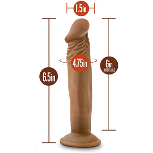 Blush Novelties Dr. Skin Dr. Small 6 Inch Dildo with Suction Cup Mocha love is love buy sex toys in singapore u4ria loveislove