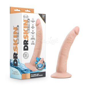 Blush Novelties Dr. Skin Glide 7.5 inch Self Lubricating Dildo Vanilla or Chocolate buy in Singapore LoveisLove U4ria