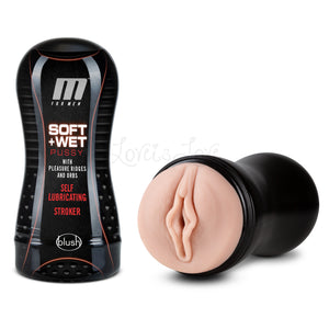 Blush Novelties M for Men Soft and Wet Pussy with Self Lubricating Stroker Cup Vanilla buy in Singapore LoveisLove U4ria