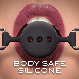 Blush Novelties Noir Breathable Silicone Ball Gag Black Buy in Singapore LoveisLove U4Ria 