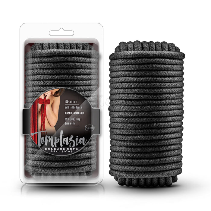 Blush Novelties Temptasia Bondage Rope 32 Feet Black