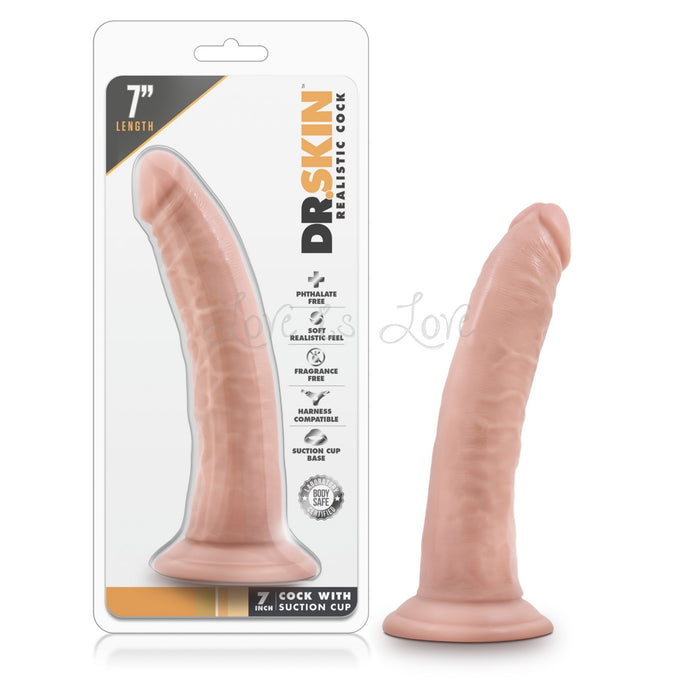 Blush Dr. Skin 7 Inch Cock With Suction Cup