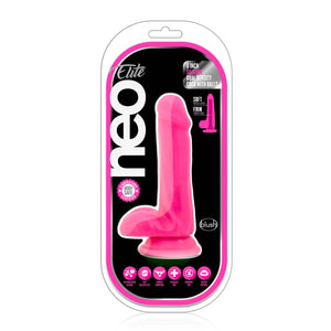 Blush Novelties Neo Elite Dual Density Cock with Balls Neon Pink 6 Inch Buy in Singapore LoveisLove U4ria 