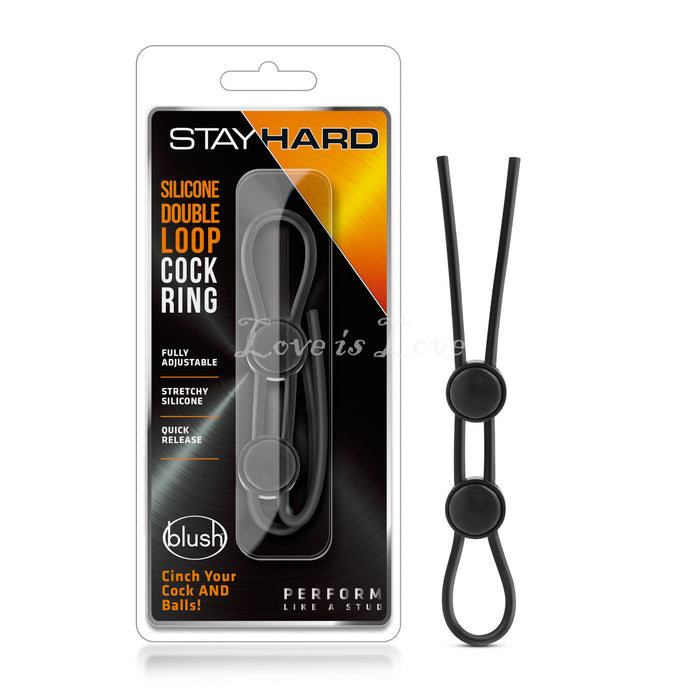 Blush Stay Hard Double Loop Cock Ring