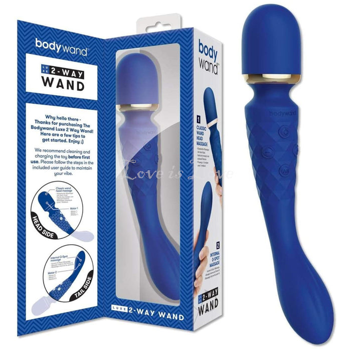 Bodywand Luxe 2-Way Motors Premium Silicone Wand 15 Modes Blue