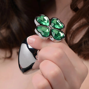 BootySparks Lucky Clover Gem Anal Plug Medium Silver Buy in Singapore LoveisLove U4Ria 