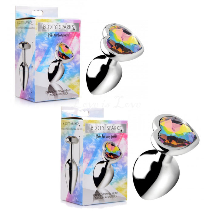 Booty Sparks Rainbow Prism Heart Anal Plug (Authorized Dealer)