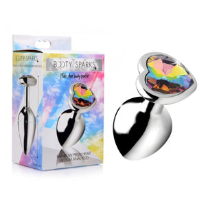 Booty Sparks Rainbow Prism Heart Anal Plug Small or Medium Buy in Singapore LoveisLove U4Ria 