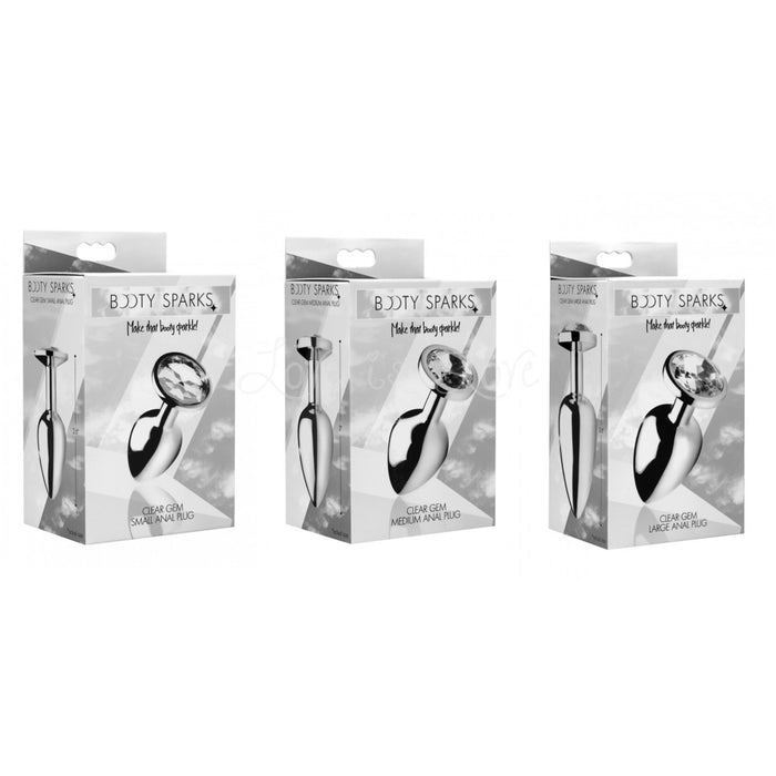 Booty Sparks Gem Anal Plug Clear Small (Authorized Dealer)