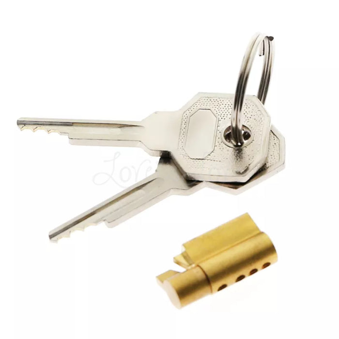 Brass Lock with Stainless Steel Key for Chastity Devices