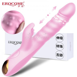 Erocome Capricornus Rabbit Thursting and Rotating Vibrator Cerise buy in Singapore LoveisLove U4ria