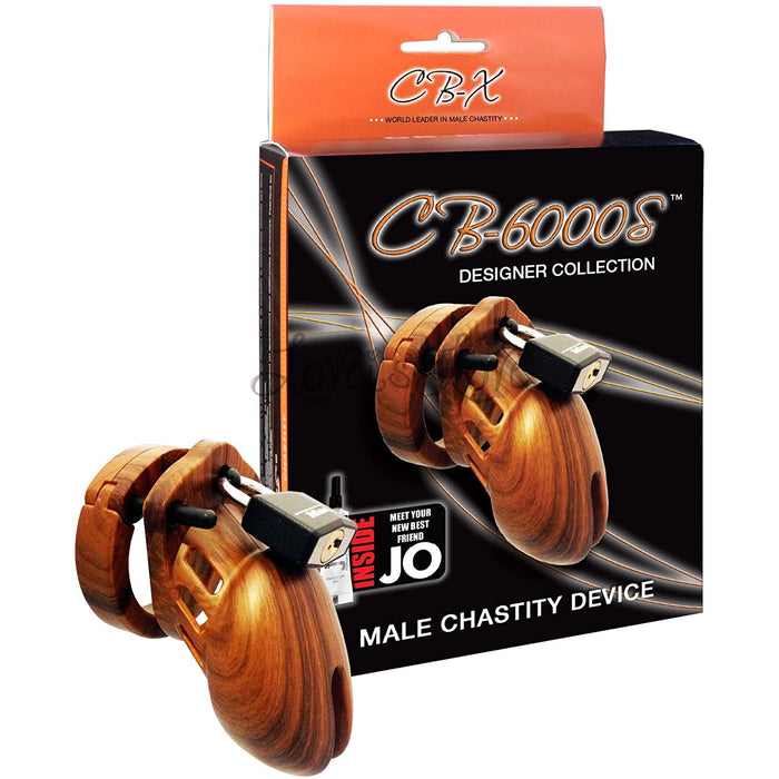 CB-X CB-6000S Wood Male Chastity Cock Cage Kit 2.5 Inch