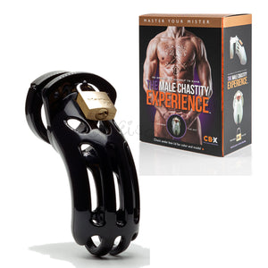 CB-X The Curve Black Male Chastity Cock Cage Kit 3.75 Inch Buy in Singapore LoveisLove U4Ria 