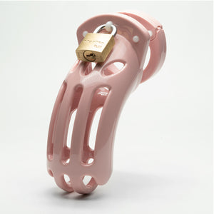 CB-X The Curve Pink Male Chastity Cock Cage Kit 3.75 Inch Buy in Singapore LoveisLove U4Ria 