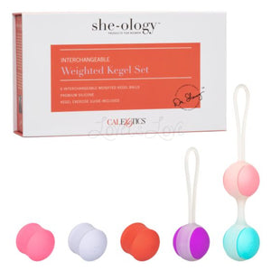 CalExotics She-ology Interchangeable Weighted Kegel Set Multi Colour Buy in Singapore LoveisLove U4Ria 