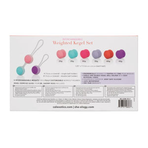 CalExotics She-ology Interchangeable Weighted Kegel Set Multi Colour Buy in Singapore LoveisLove U4Ria 