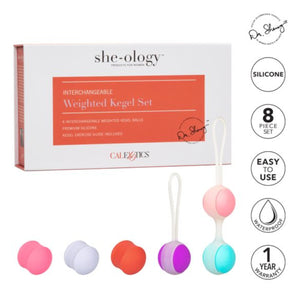 CalExotics She-ology Interchangeable Weighted Kegel Set Multi Colour Buy in Singapore LoveisLove U4Ria 