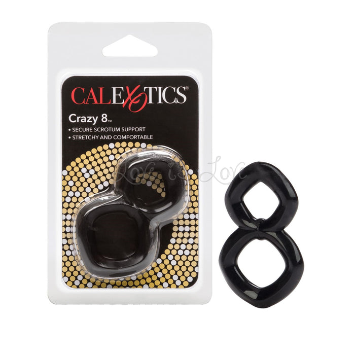CalExotics Crazy 8 Cock Ring Black