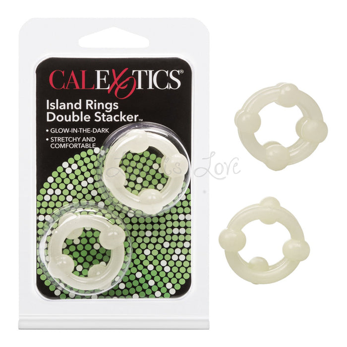 CalExotics Island Rings Double Stacker Glow-in-the-Dark