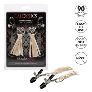 CalExotics Nipple Play Playful Tassels Nipple Clamps Gold Buy in Singapore LoveisLove U4ria 