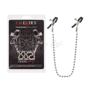 CalExotics Nipple Play Silver Beaded Nipple Clamps buy in Singapore LoveisLove U4ria