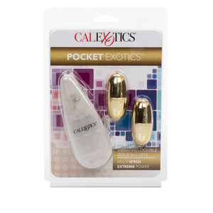 CalExotics Pocket Exotics Vibrating Double Bullets Gold, SIlver or Glow in the Dark buy in Singapore LoveisLove U4ria