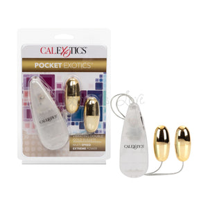CalExotics Pocket Exotics Vibrating Double Bullets Gold, SIlver or Glow in the Dark buy in Singapore LoveisLove U4ria