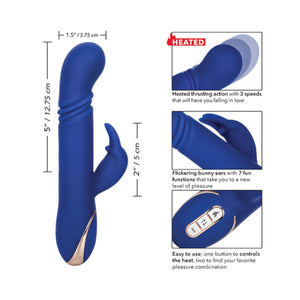 Calexotics Jack Rabbit Signature Heated Silicone Thrusting G Rabbit Blue Buy in Singapore LoveisLove U4Ria 