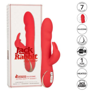 Calexotics Jack Rabbit Signature Heated Silicone Ultra-Soft Rabbit Red Buy in Singapore LoveisLove U4Ria 