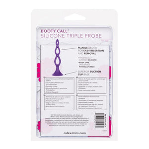 Calexotics Booty Call Silicone Triple Probe Purple Buy in Singapore LoveisLove U4ria 