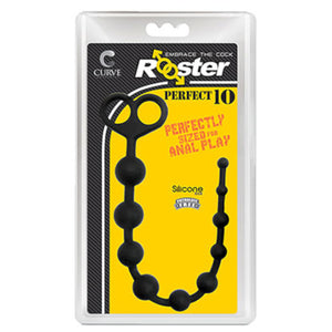 Curve Toys Rooster Perfect 10 Silicone Anal Beads Black Buy in Singapore LoveisLove U4Ria 