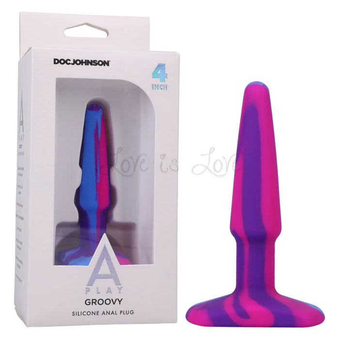 Doc Johnson A-Play Groovy Silicone Anal Plug 4 Inch