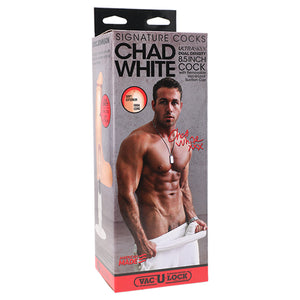 Doc Johnson Signature Cocks Chad White 8.5 Inch ULTRASKYN Cock with Removable Vac-U-Lock Suction Cup Vanilla buy in Singapore Loveislove U4ria 