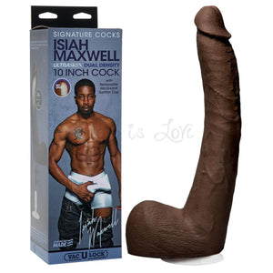 Doc Johnson Vac-U-Lock Signature Cocks Isiah Maxwell ULTRASKYN Dual Density 10 Inch Chocolate Buy in Singapore LoveisLove U4Ria 