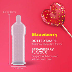 Durex Strawberry Condoms 3pcs or 12pcs Buy in Singapore LoveisLove U4Ria