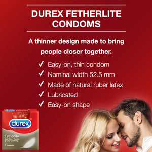 Durex Fetherlite Feel Thin Condom 3pcs or 12pcs Buy in Singapore LoveisLove U4Ria