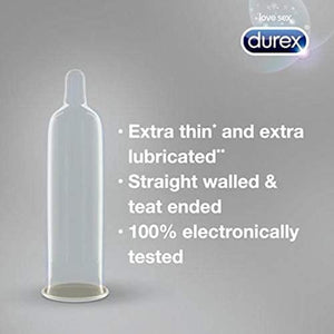 Durex Invisible Extra Thin Extra Lubricated 10's (exp 2027)(Best Seller)