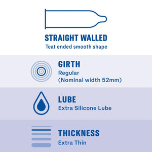 Durex Invisible Extra Thin Extra Lubricated 10's (exp 2027)(Best Seller)