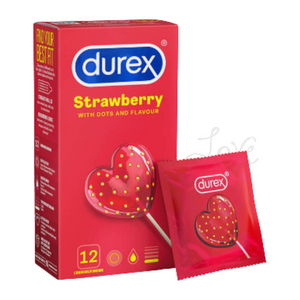 Durex Strawberry Condoms 3pcs or 12pcs