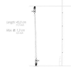 Easytoys Big Nipple Clamps With Chain Silver  love is love buy sex toys in singapore u4ria loveislove