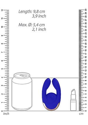 Shots Elegance Fancy Dual Motor Clitoral Stimulator Blue Vibrators buy at LoveisLove U4Ria Singapore