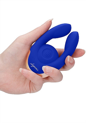 Shots Elegance Fancy Dual Motor Clitoral Stimulator Blue Vibrators buy at LoveisLove U4Ria Singapore