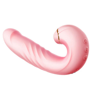 Erocome Draco Thrusting Heating Vibrator with Clitoral Suction in Pink Buy in Singapore LoveisLove U4Ria