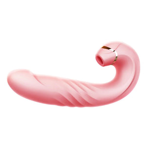 Erocome Draco Thrusting Heating Vibrator with Clitoral Suction in Pink Buy in Singapore LoveisLove U4Ria