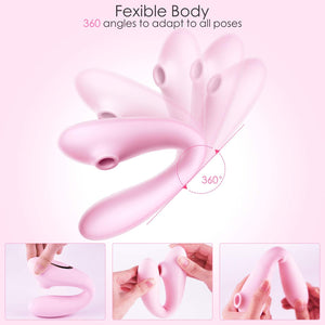 Erocome Andromeda 2-IN-1 Clit Sucking G-spot Warming Vibrator Pink or Red Buy in Singapore LoveisLove U4Ria 